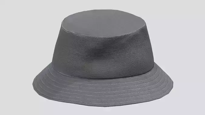 Bucket Hat Low Poly Low-poly 3D model