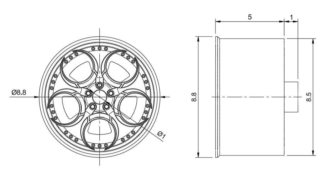 JOVA MUSTANG ALFA ROMEO RIMS FOR DIECAST 64 SCALE 3D print model_3