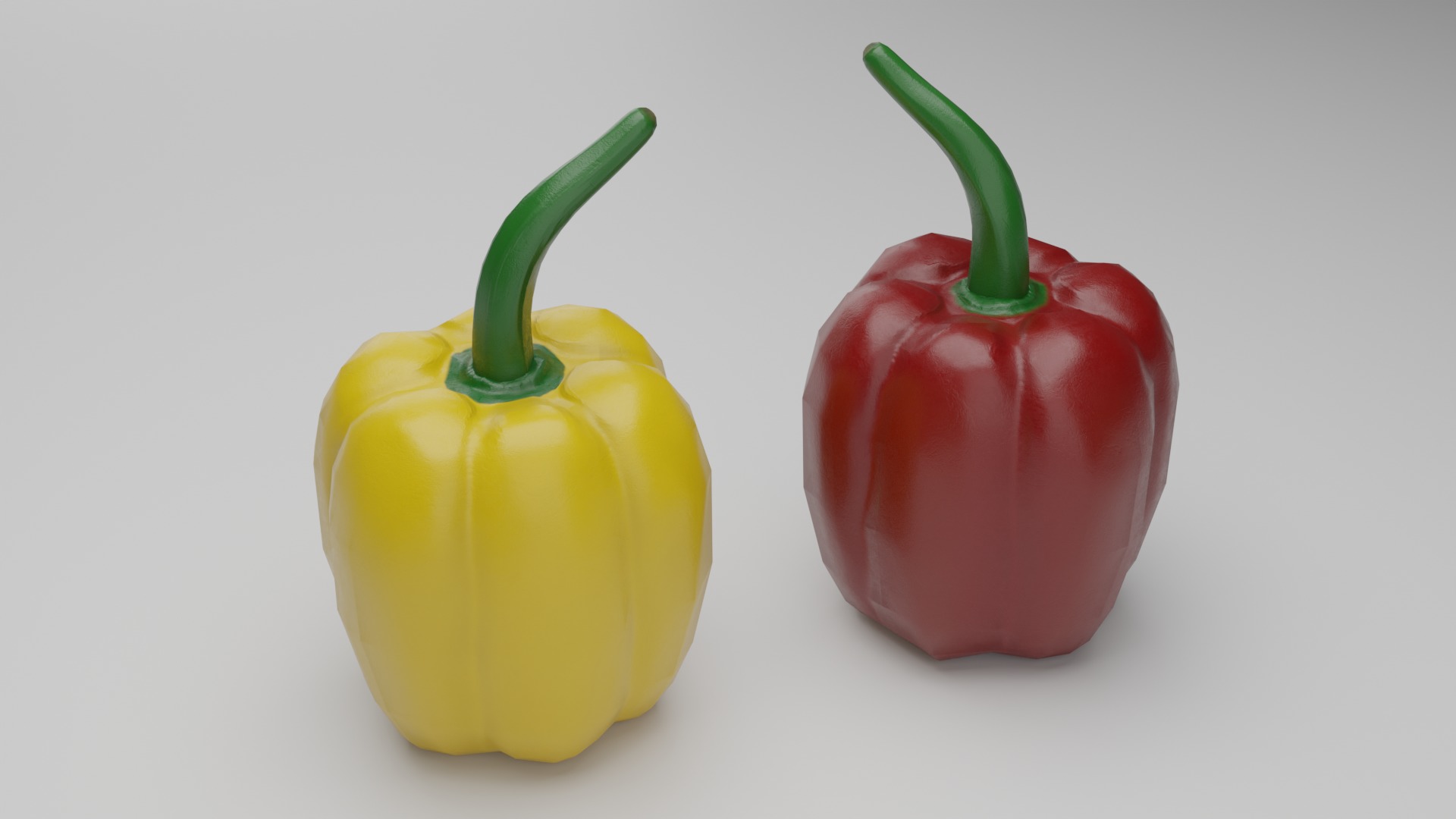 Bell Pepper Low Poly realistic 3d model for game Low-poly 3D model_8