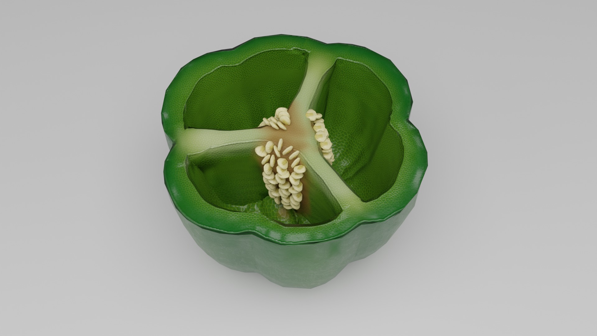 Bell Pepper Low Poly realistic 3d model for game Low-poly 3D model_5