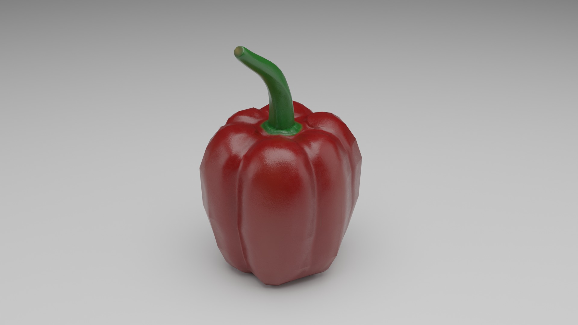 Bell Pepper Low Poly realistic 3d model for game Low-poly 3D model_6