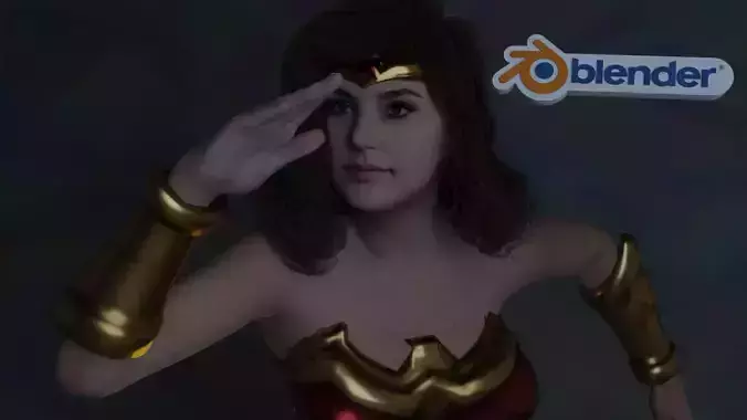 Wonder Woman 3D Character Riged