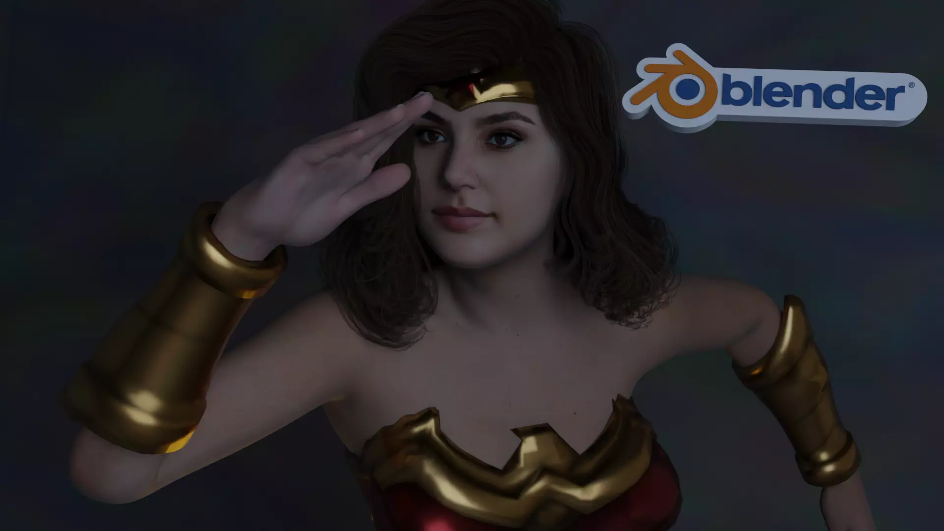 Wonder Woman 3D Character Riged 3D model