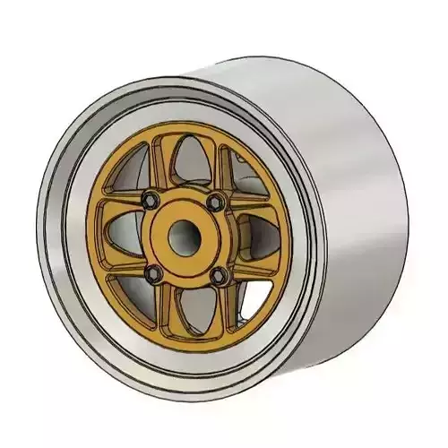 MINI CLASSIC MAMBA ROAD RIMS FOR DIECAST 64 SCALE 3D print model