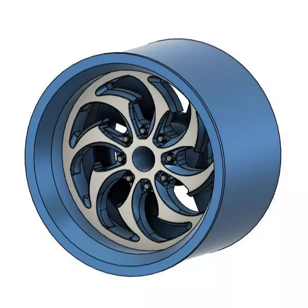 FORGIATO AVIATTO RIMS FOR DIECAST 64 SCALE 3D print model_0