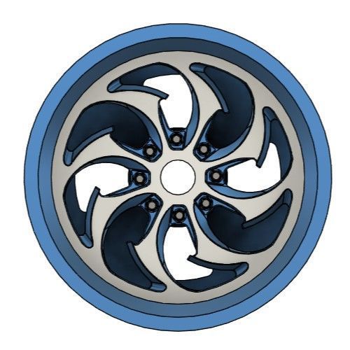 FORGIATO AVIATTO RIMS FOR DIECAST 64 SCALE 3D print model_2