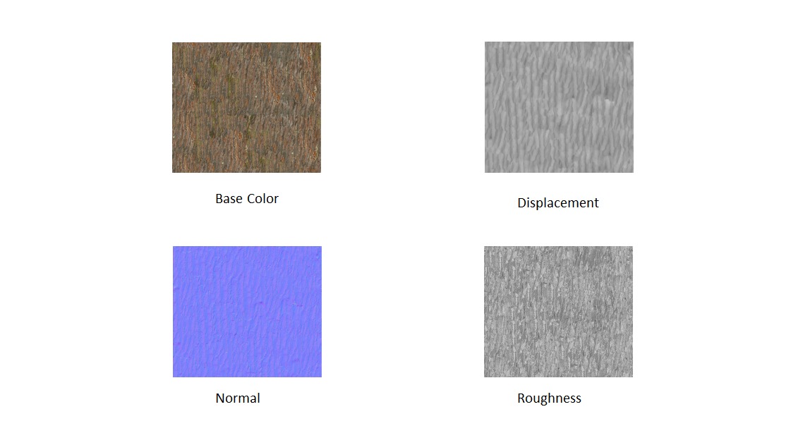 Vase in bark material and damaged shape Low-poly 3D model_13