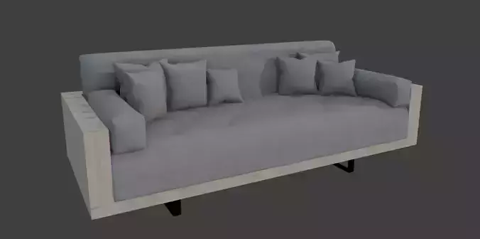 Reclaimed Wood Sofa 3D model 