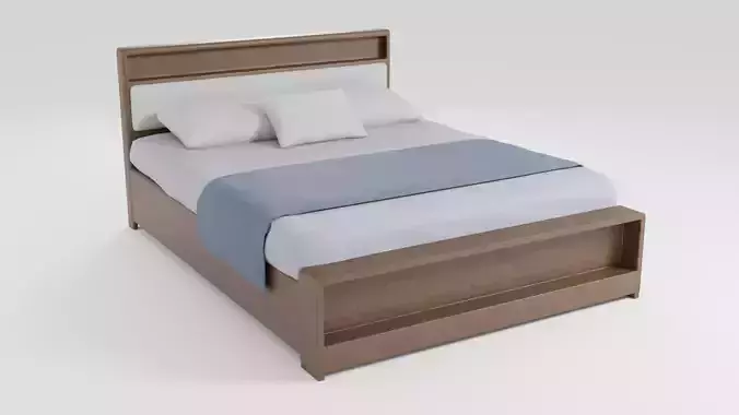 Stylish bed in a minimalist style