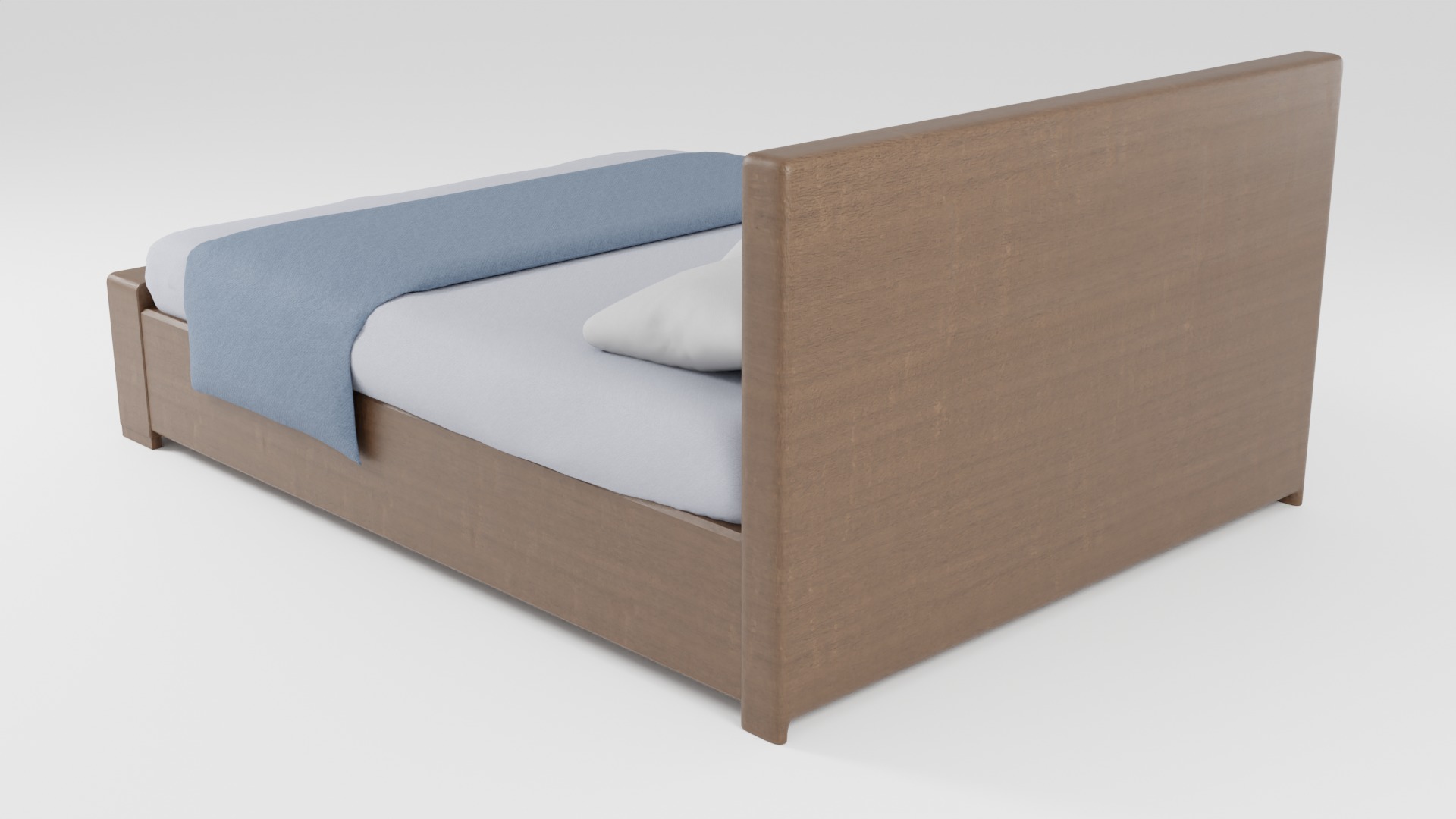Stylish bed in a minimalist style 3D model_3