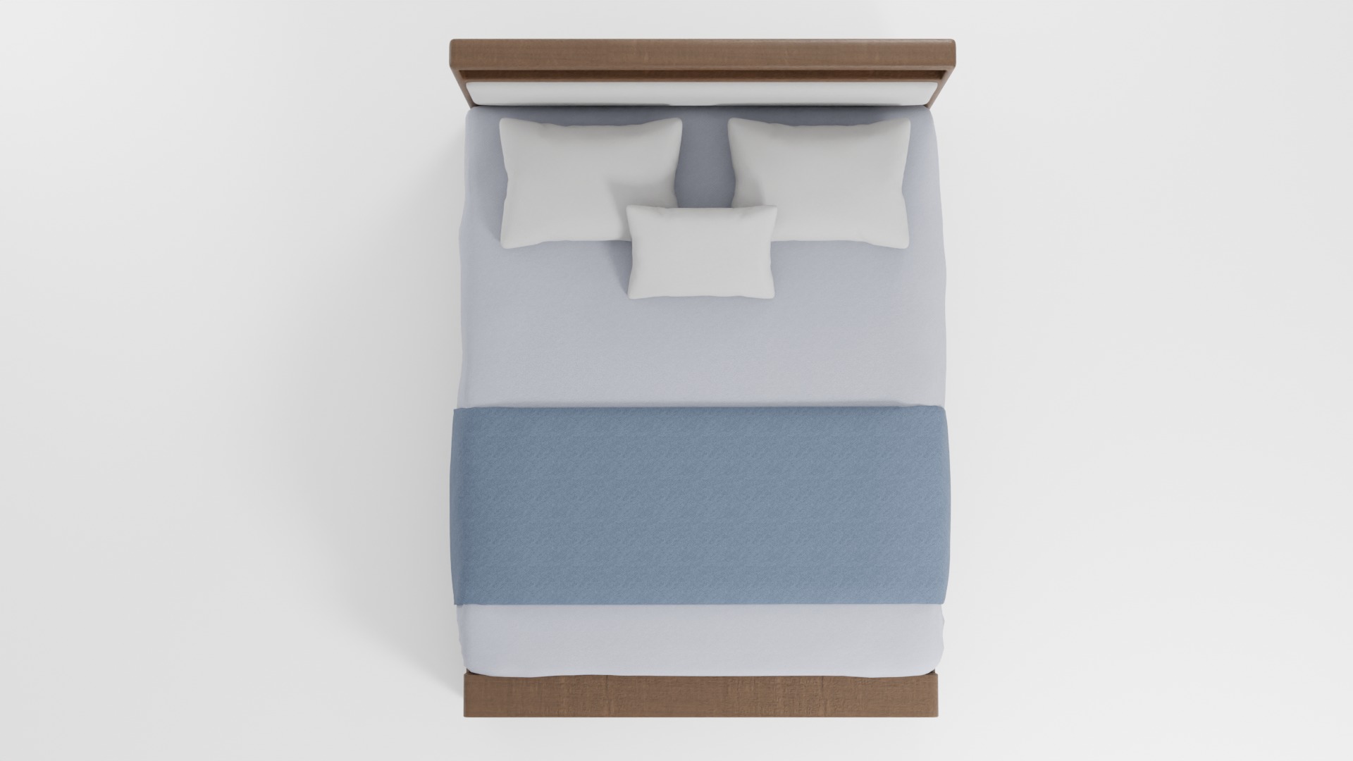 Stylish bed in a minimalist style 3D model_5