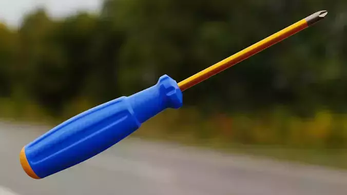 Realistic Phillips Screwdriver - Game Ready Low Poly Low-poly 3D model