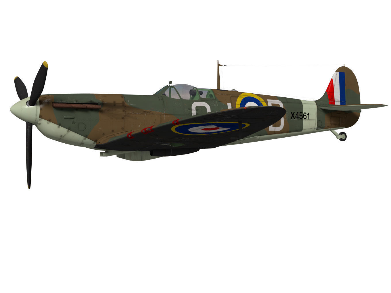 Supermarine Spitfire Mk-Ia 3D model_2