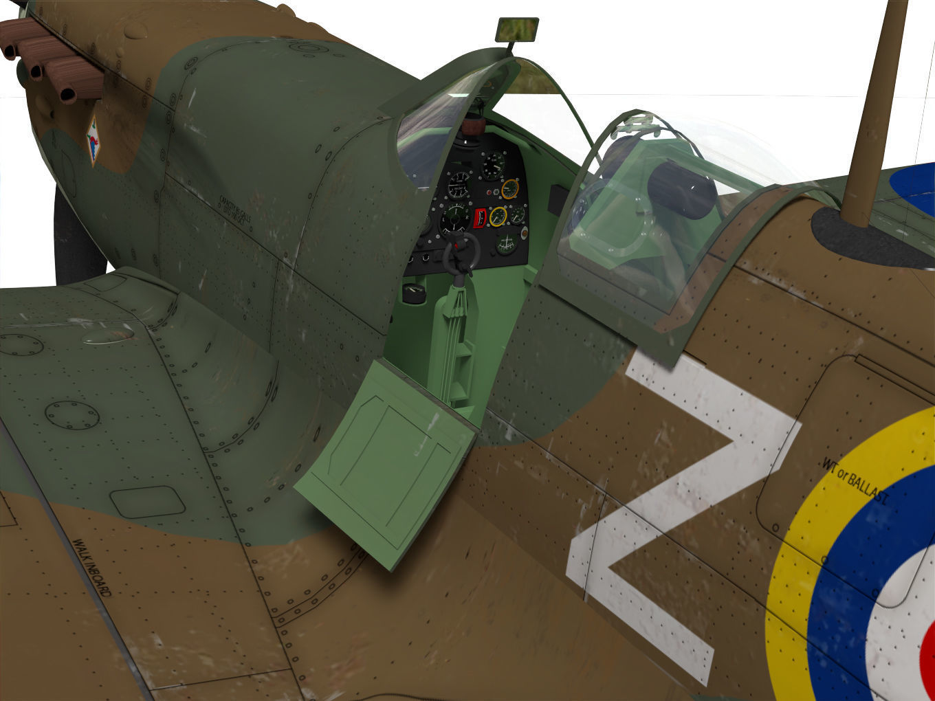 Supermarine Spitfire Mk-IIb 3D model_8