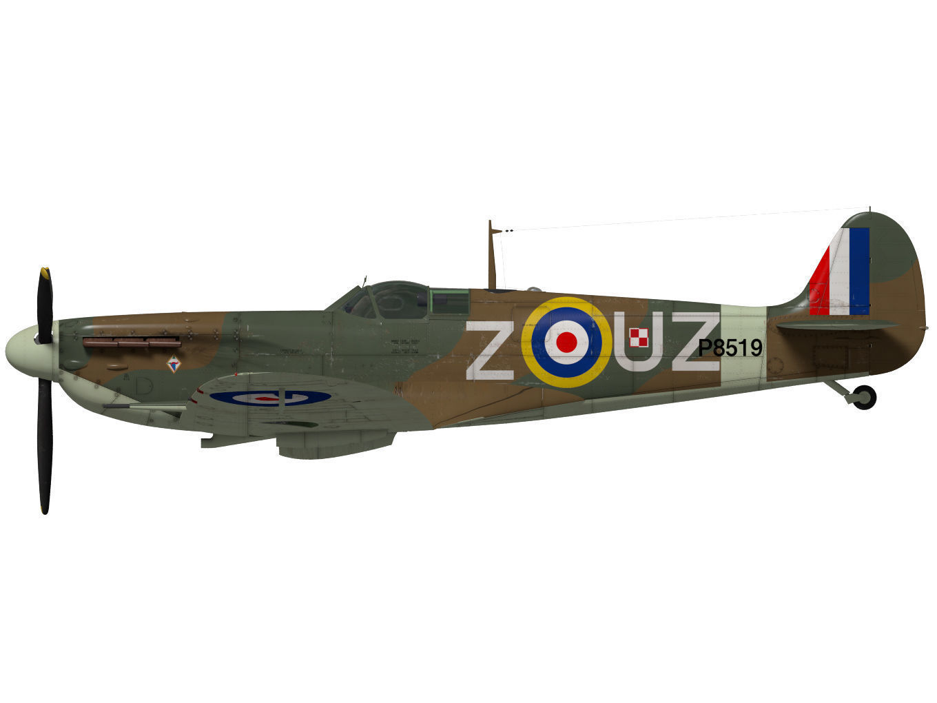 Supermarine Spitfire Mk-IIb 3D model_9