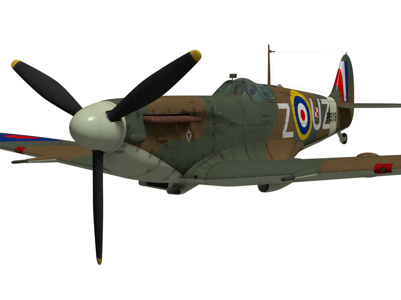Supermarine Spitfire Mk-IIb 3D model_4