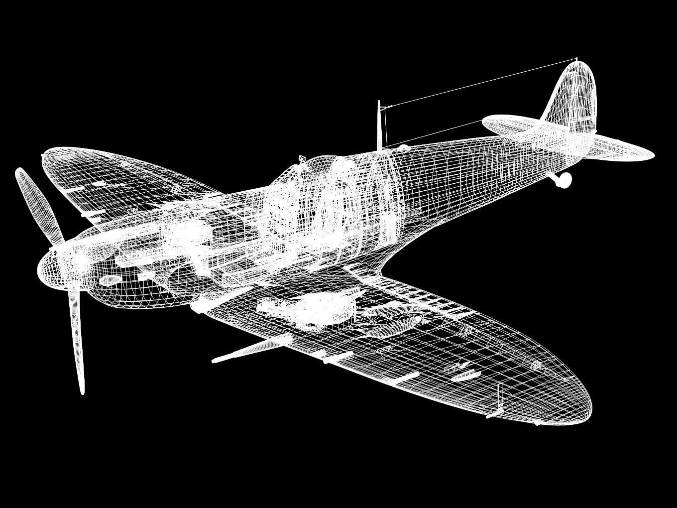 Supermarine Spitfire Mk-IIb 3D model_16