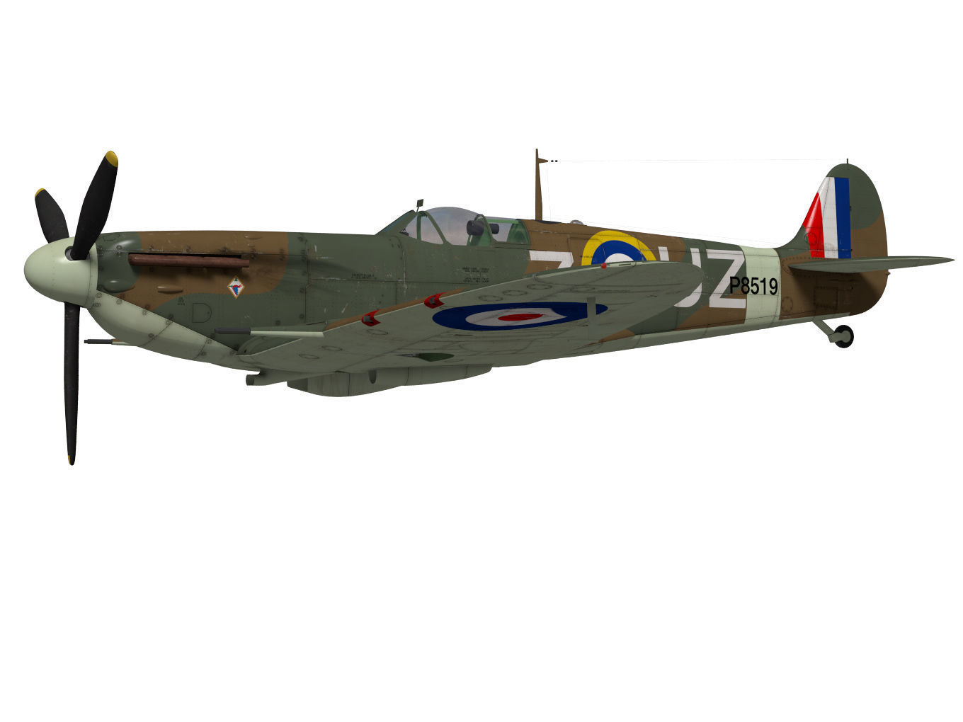 Supermarine Spitfire Mk-IIb 3D model_2