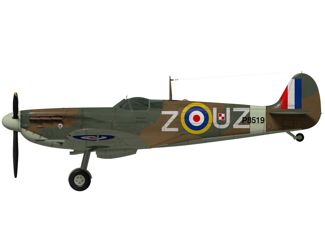 Supermarine Spitfire Mk-IIb 3D model_10
