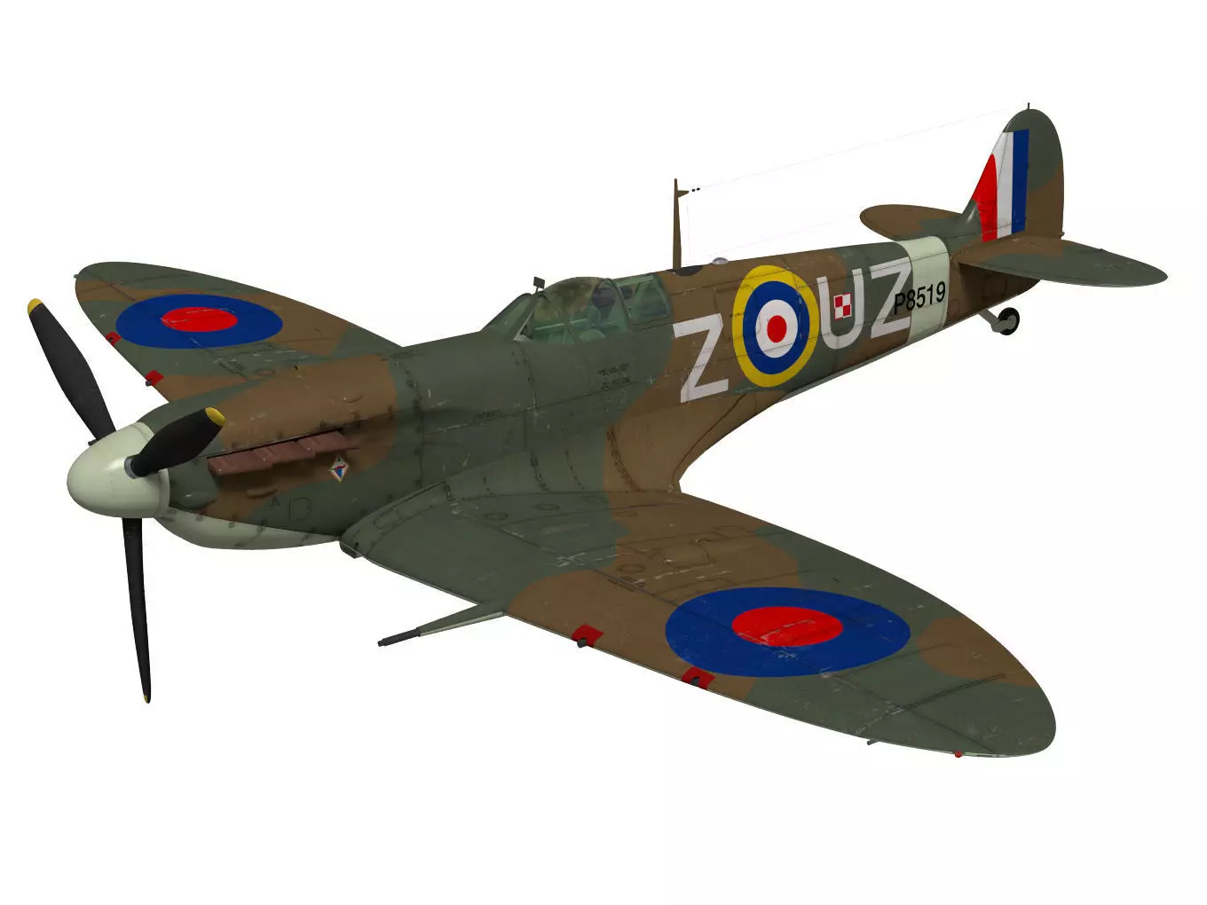 Supermarine Spitfire Mk-IIb 3D model_0