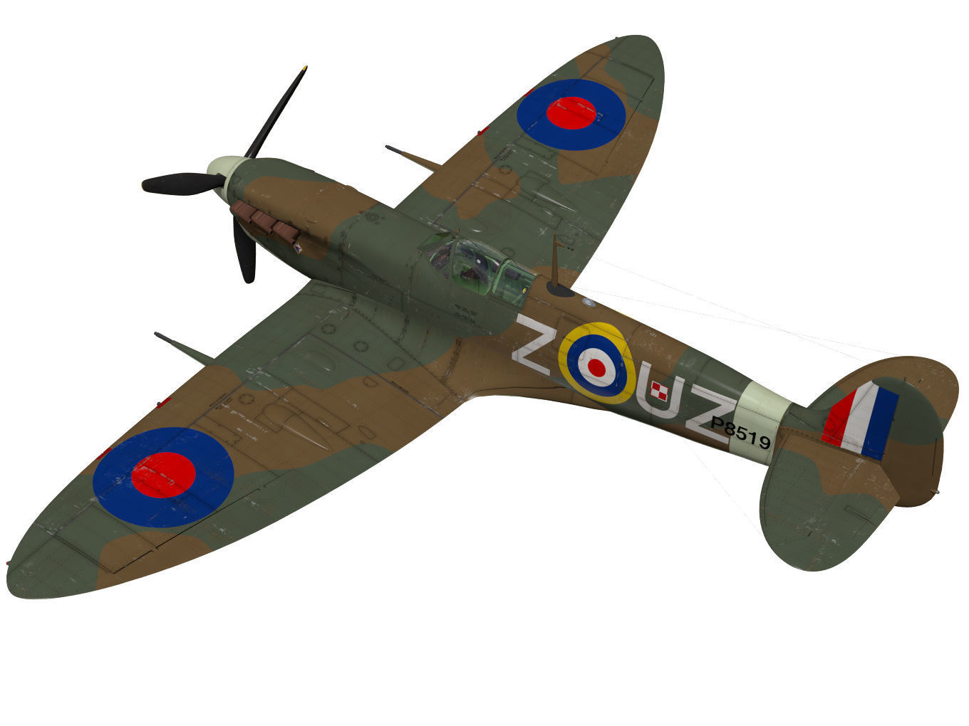 Supermarine Spitfire Mk-IIb 3D model_1
