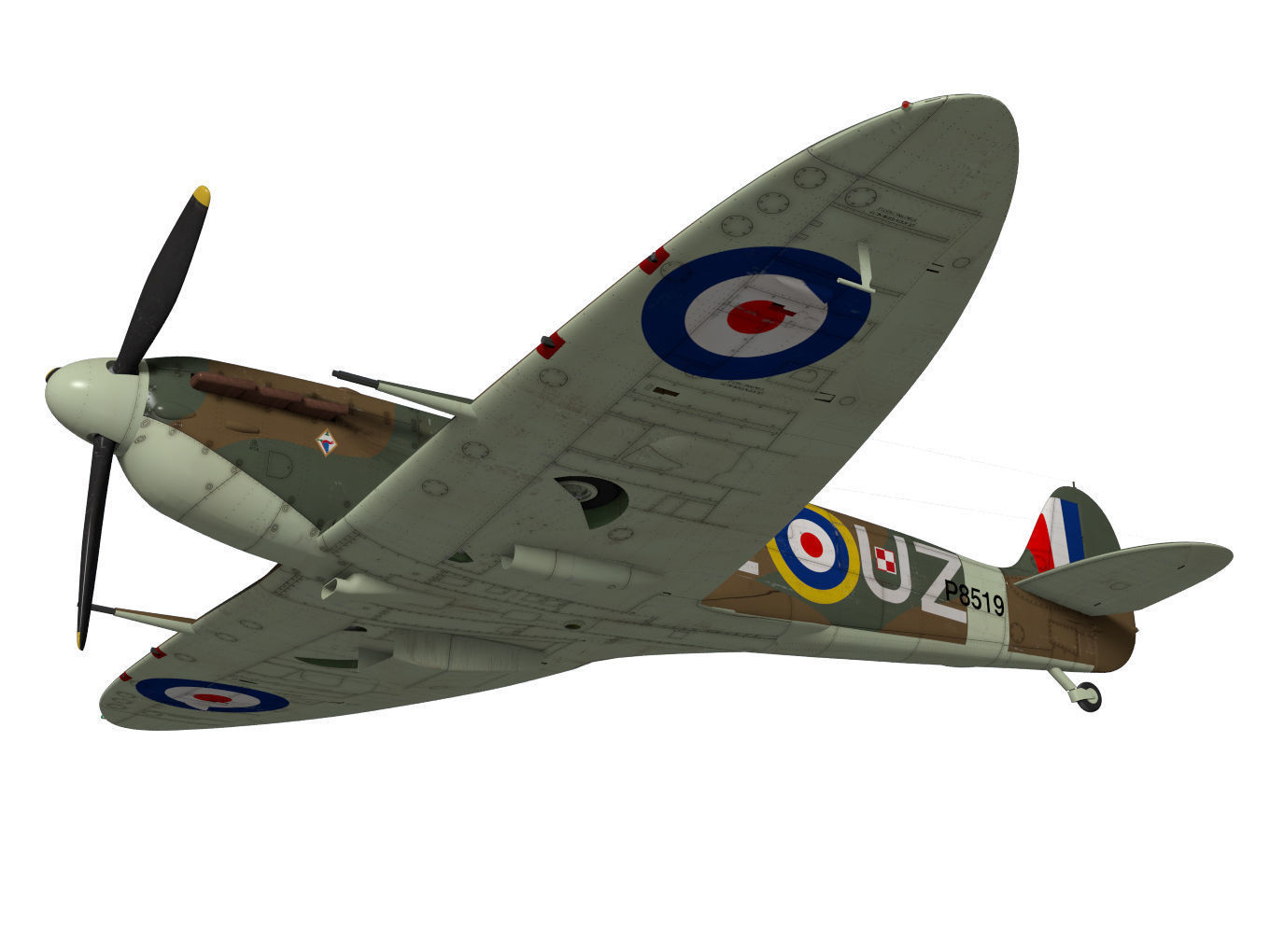 Supermarine Spitfire Mk-IIb 3D model_3