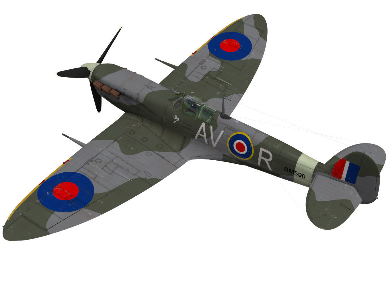 Supermarine Spitfire Mk-Vb 3D model_1