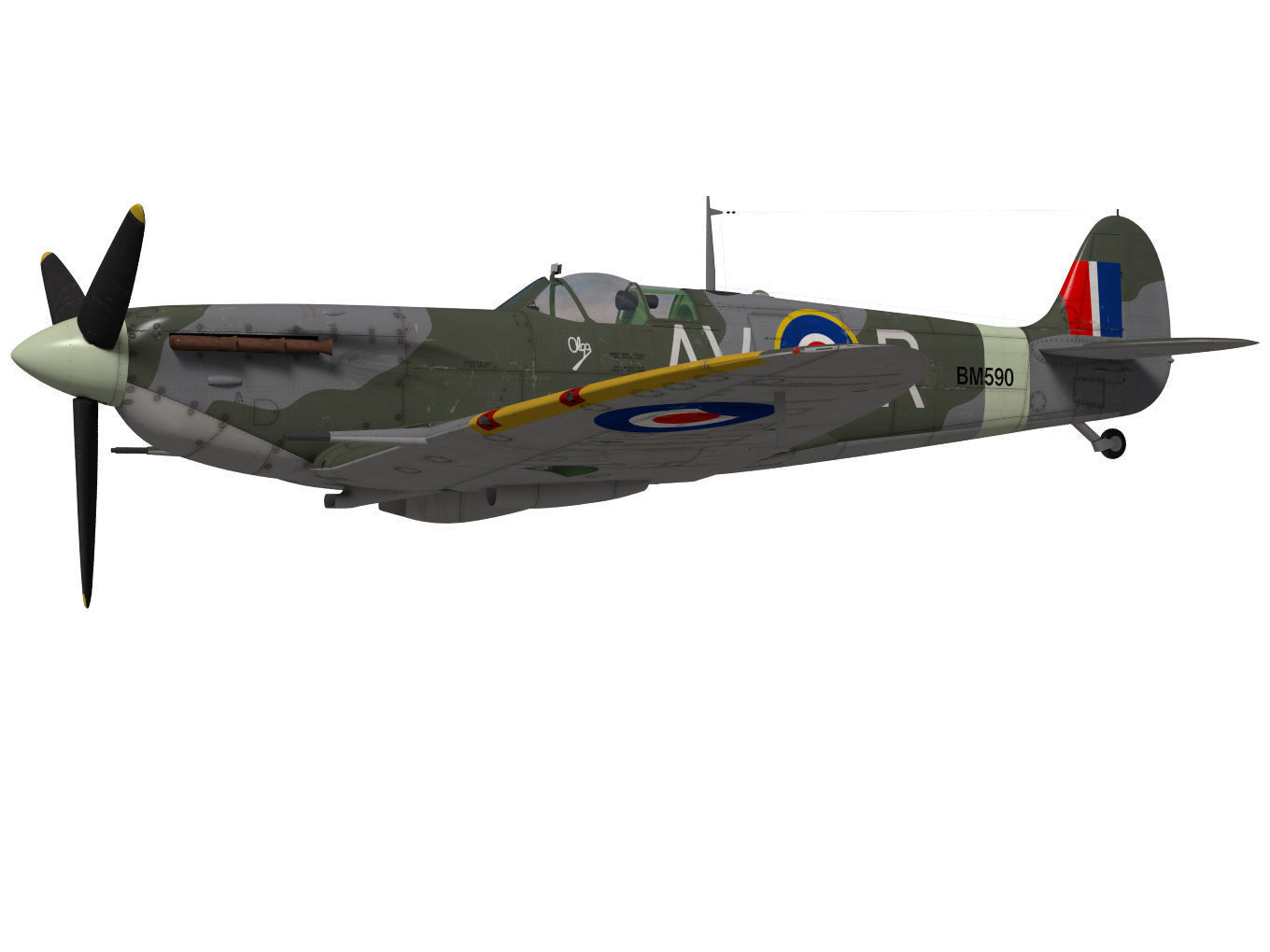 Supermarine Spitfire Mk-Vb 3D model_2
