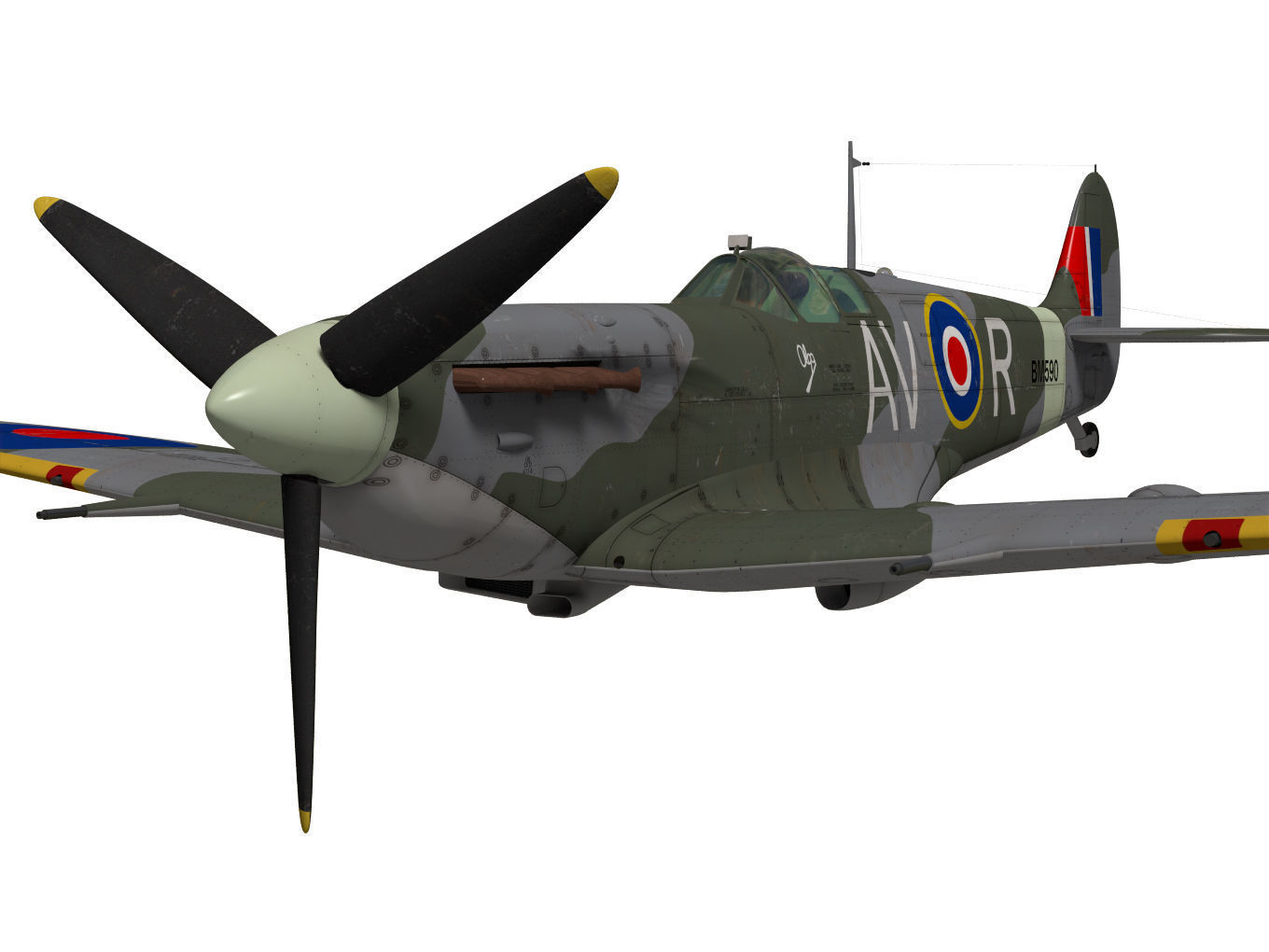 Supermarine Spitfire Mk-Vb 3D model_4