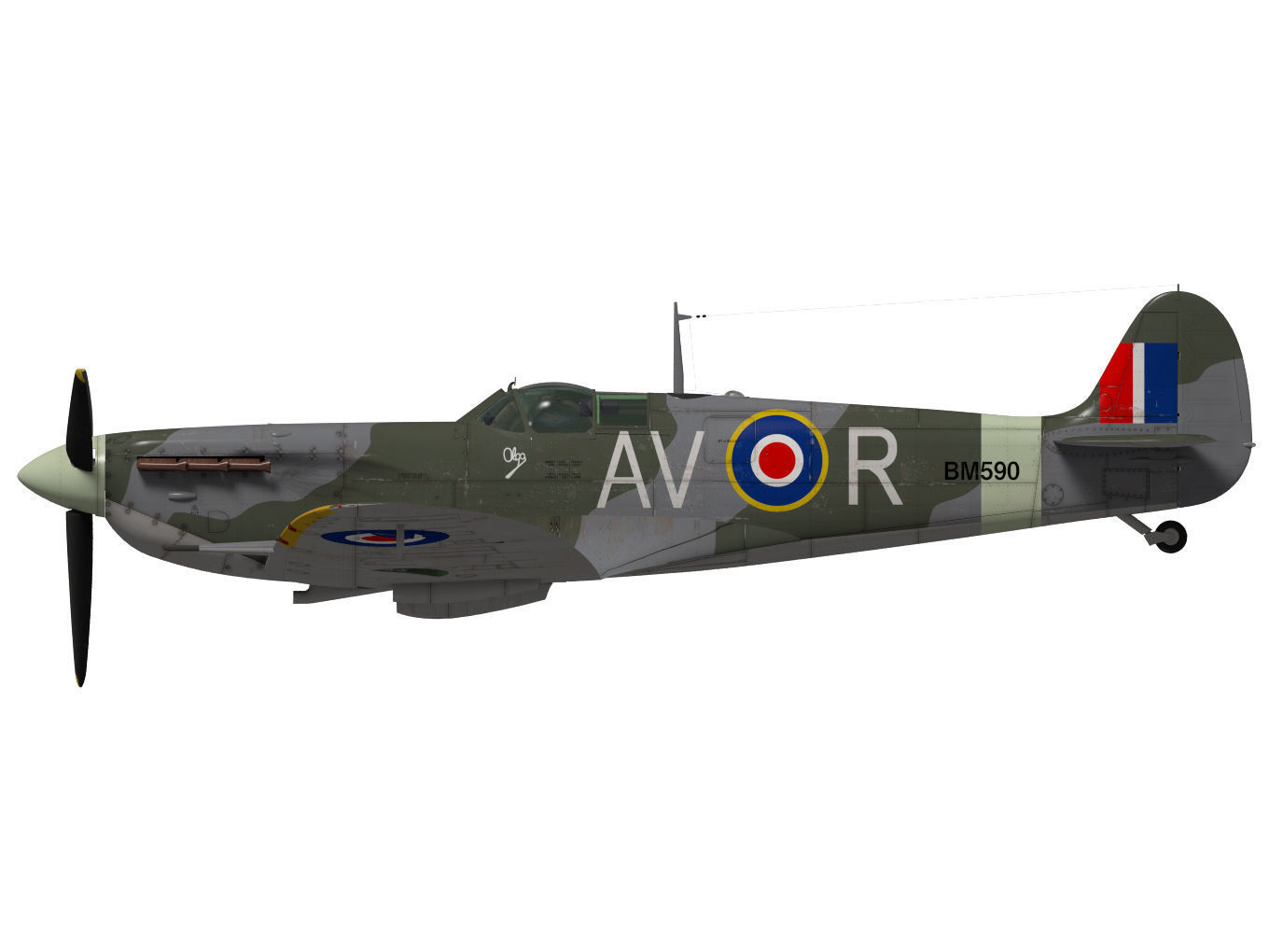 Supermarine Spitfire Mk-Vb 3D model_9