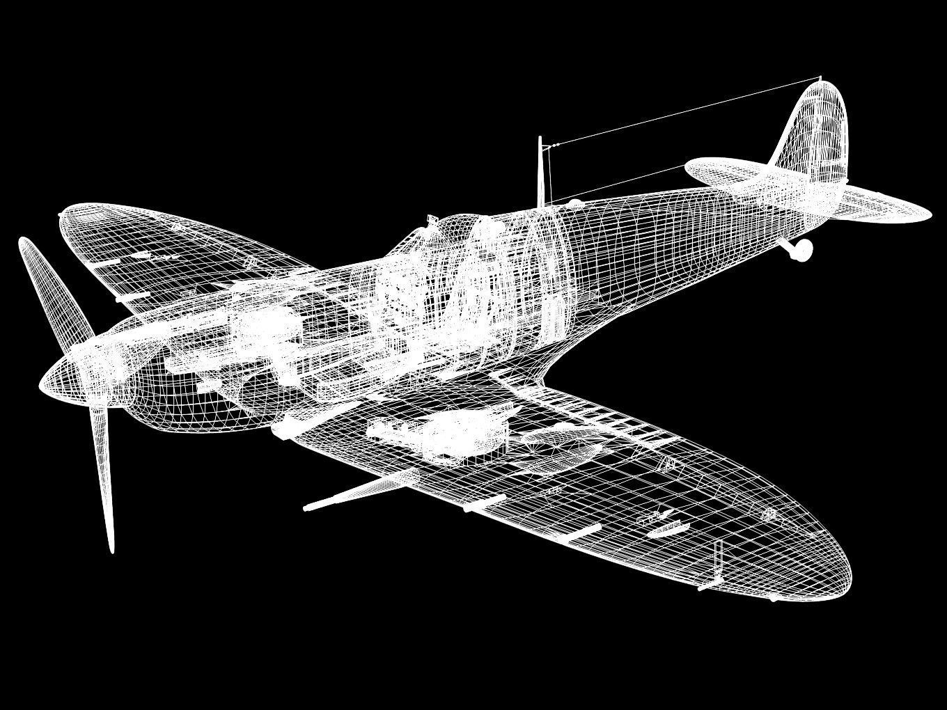 Supermarine Spitfire Mk-Vb 3D model_16