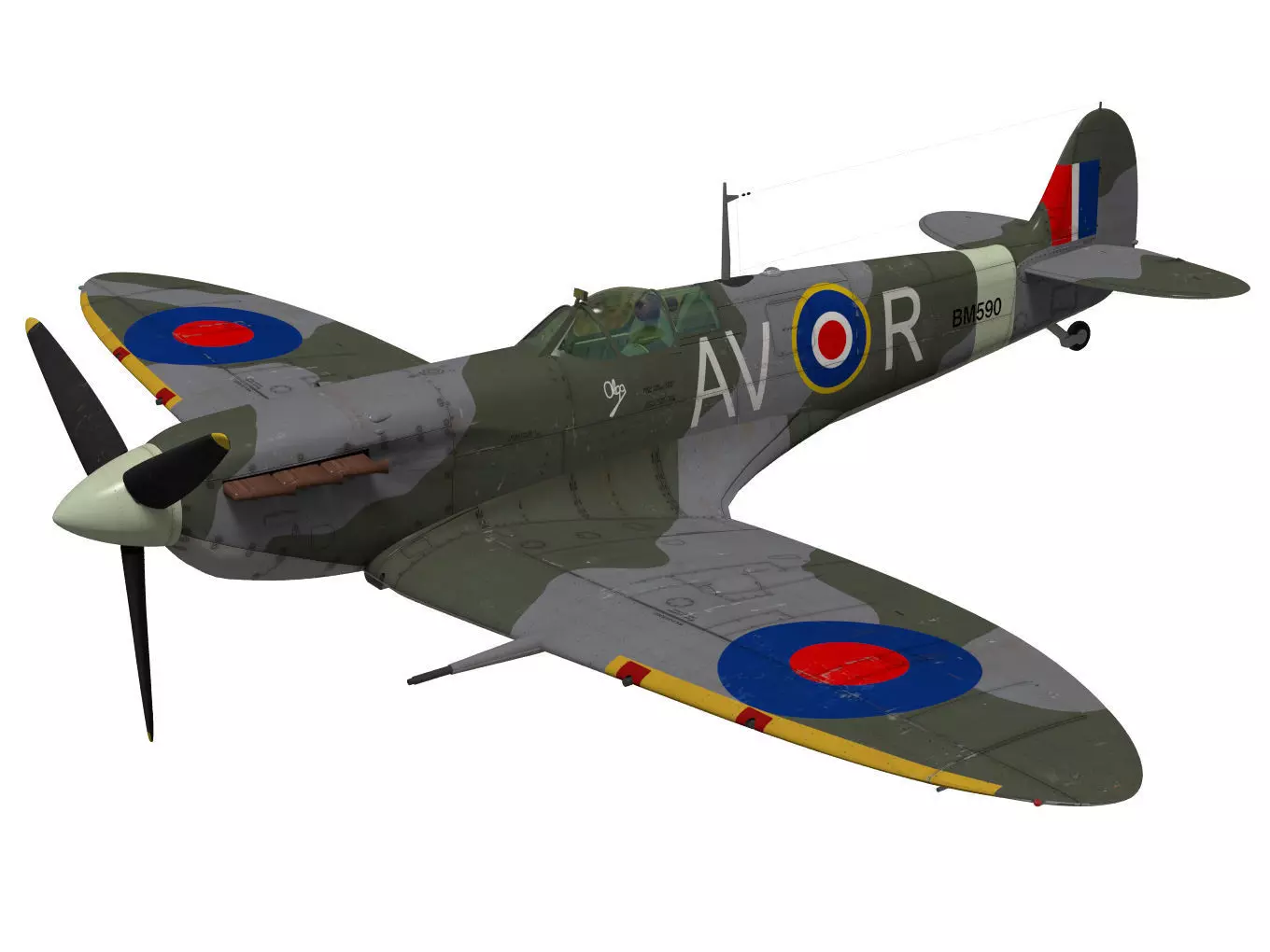 Supermarine Spitfire Mk-Vb 3D model_0
