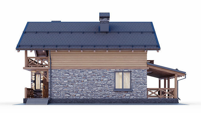 Chalet Style House 3D model 3