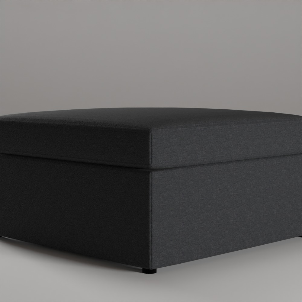 Harris Large Square Ottoman 3D model_1