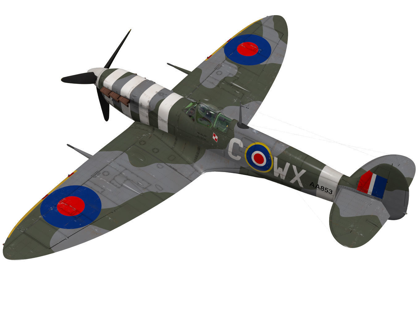Supermarine Spitfire Mk-Vb 3D model_1