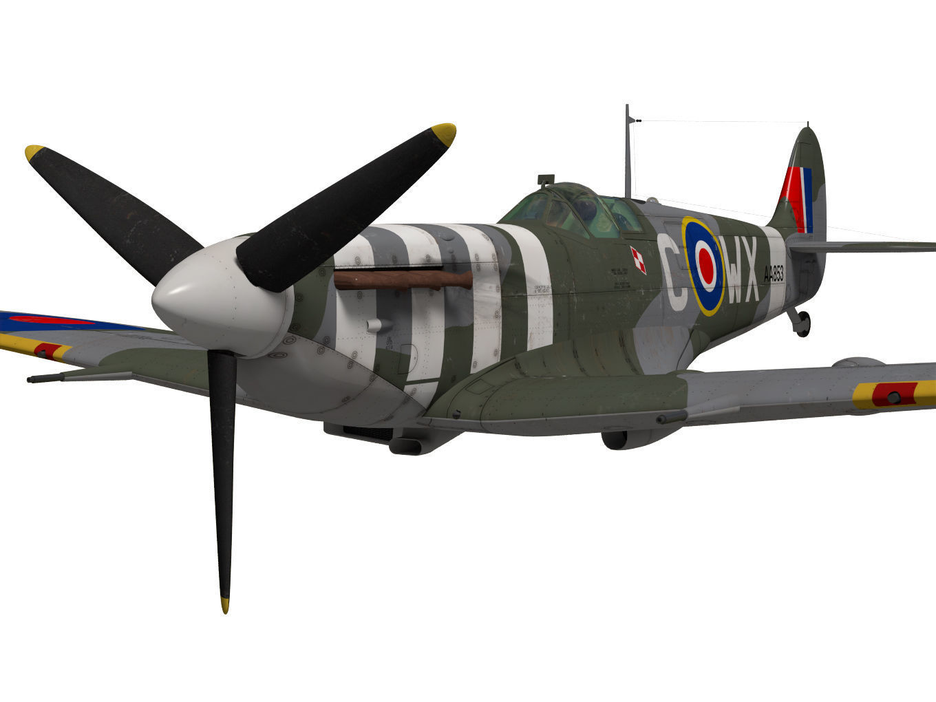 Supermarine Spitfire Mk-Vb 3D model_4
