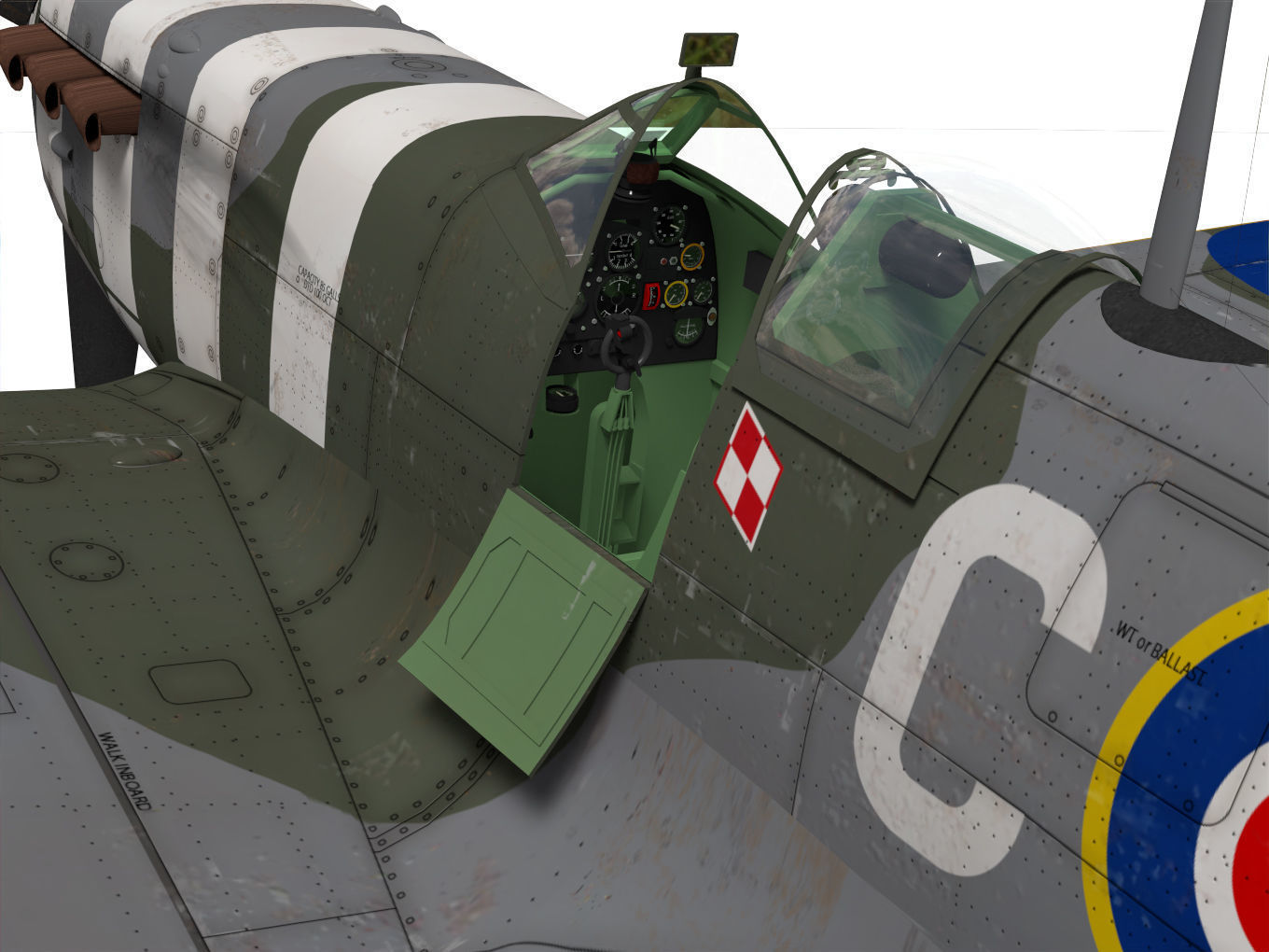 Supermarine Spitfire Mk-Vb 3D model_8