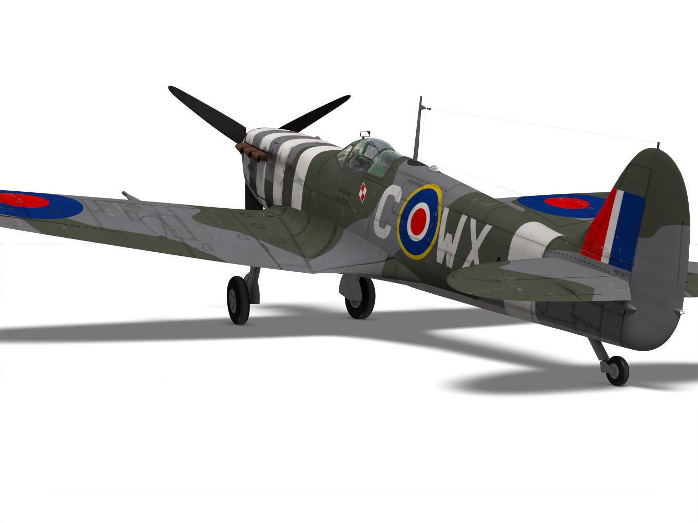 Supermarine Spitfire Mk-Vb 3D model_6