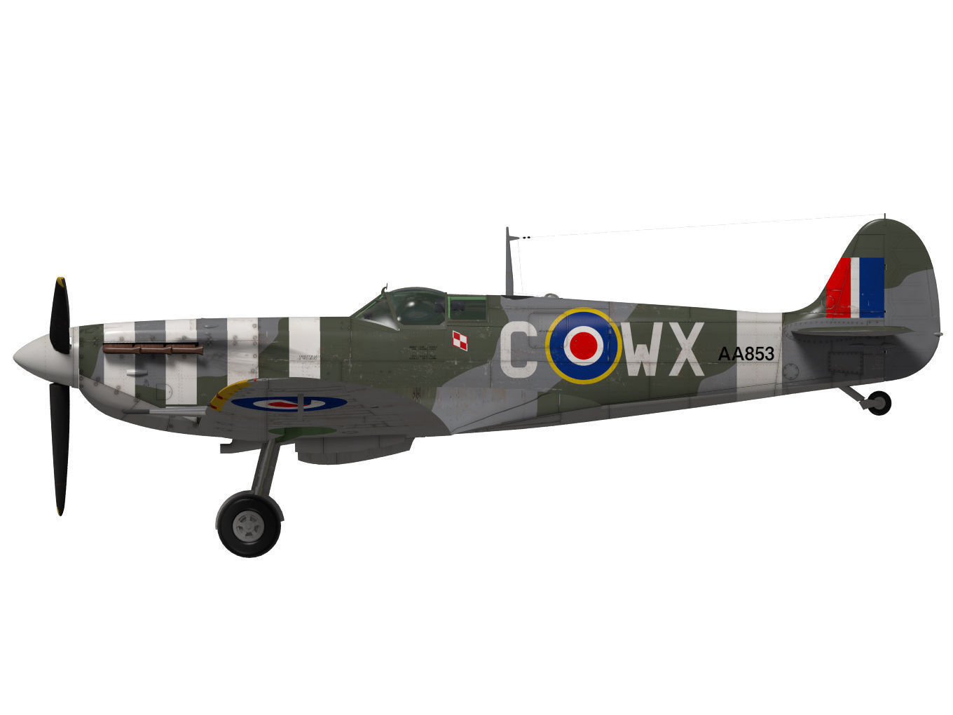 Supermarine Spitfire Mk-Vb 3D model_10