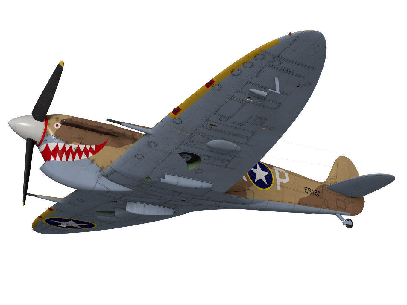 Supermarine Spitfire Mk-Vc Trop 3D model_3