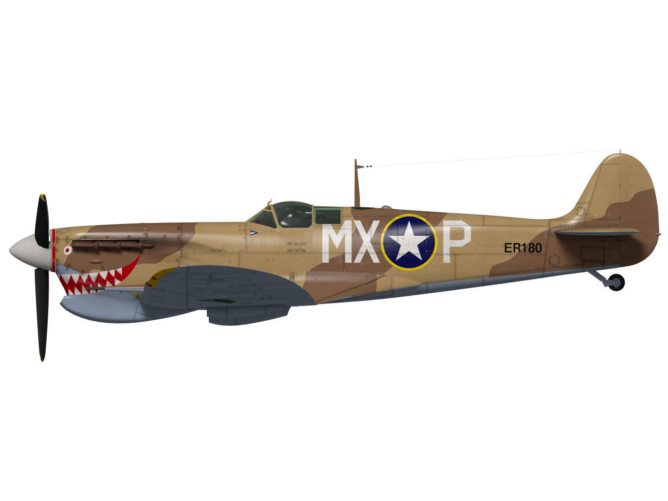 Supermarine Spitfire Mk-Vc Trop 3D model_9