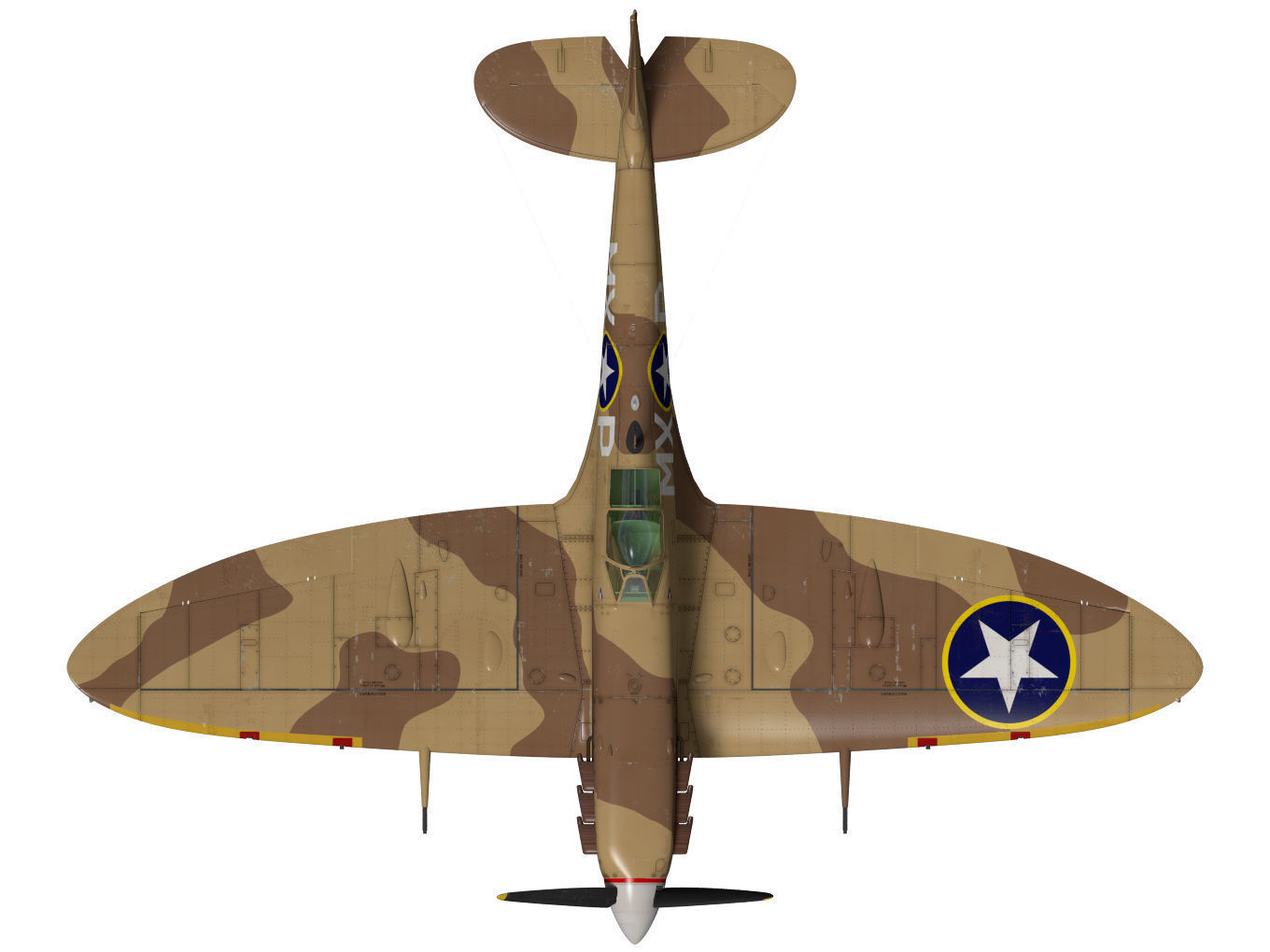 Supermarine Spitfire Mk-Vc Trop 3D model_13