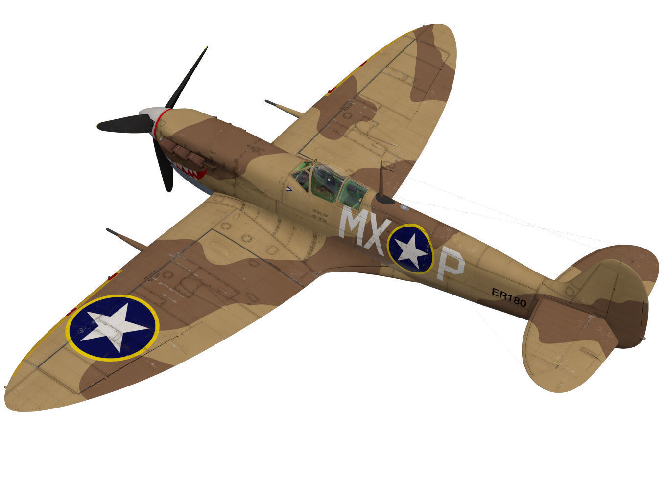 Supermarine Spitfire Mk-Vc Trop 3D model_1
