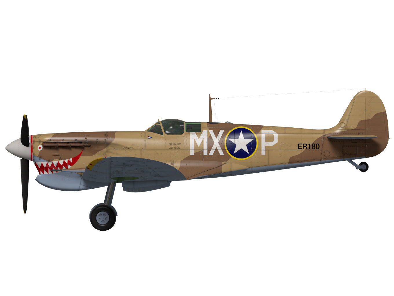 Supermarine Spitfire Mk-Vc Trop 3D model_10