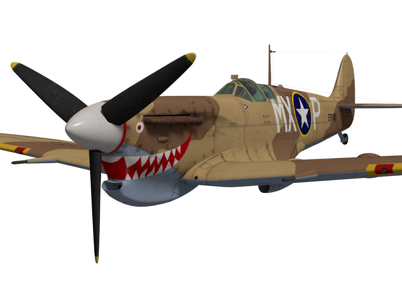 Supermarine Spitfire Mk-Vc Trop 3D model_4
