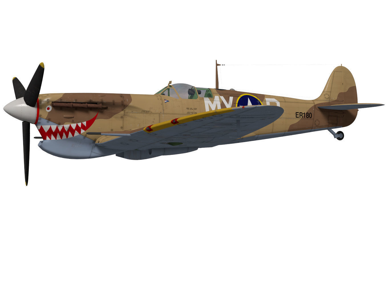 Supermarine Spitfire Mk-Vc Trop 3D model_2