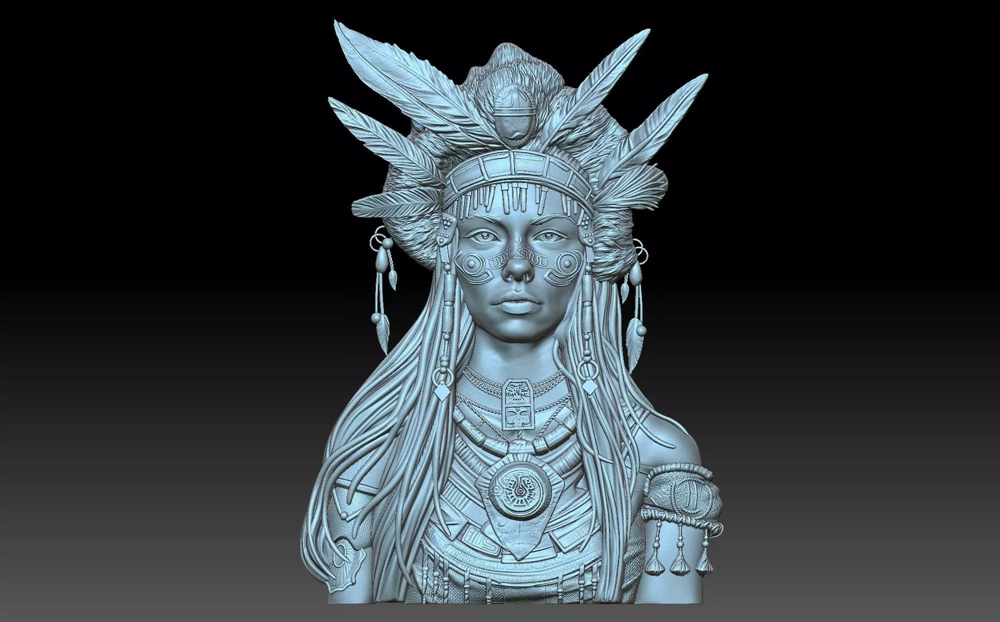 Indian Woman 3D print model_0