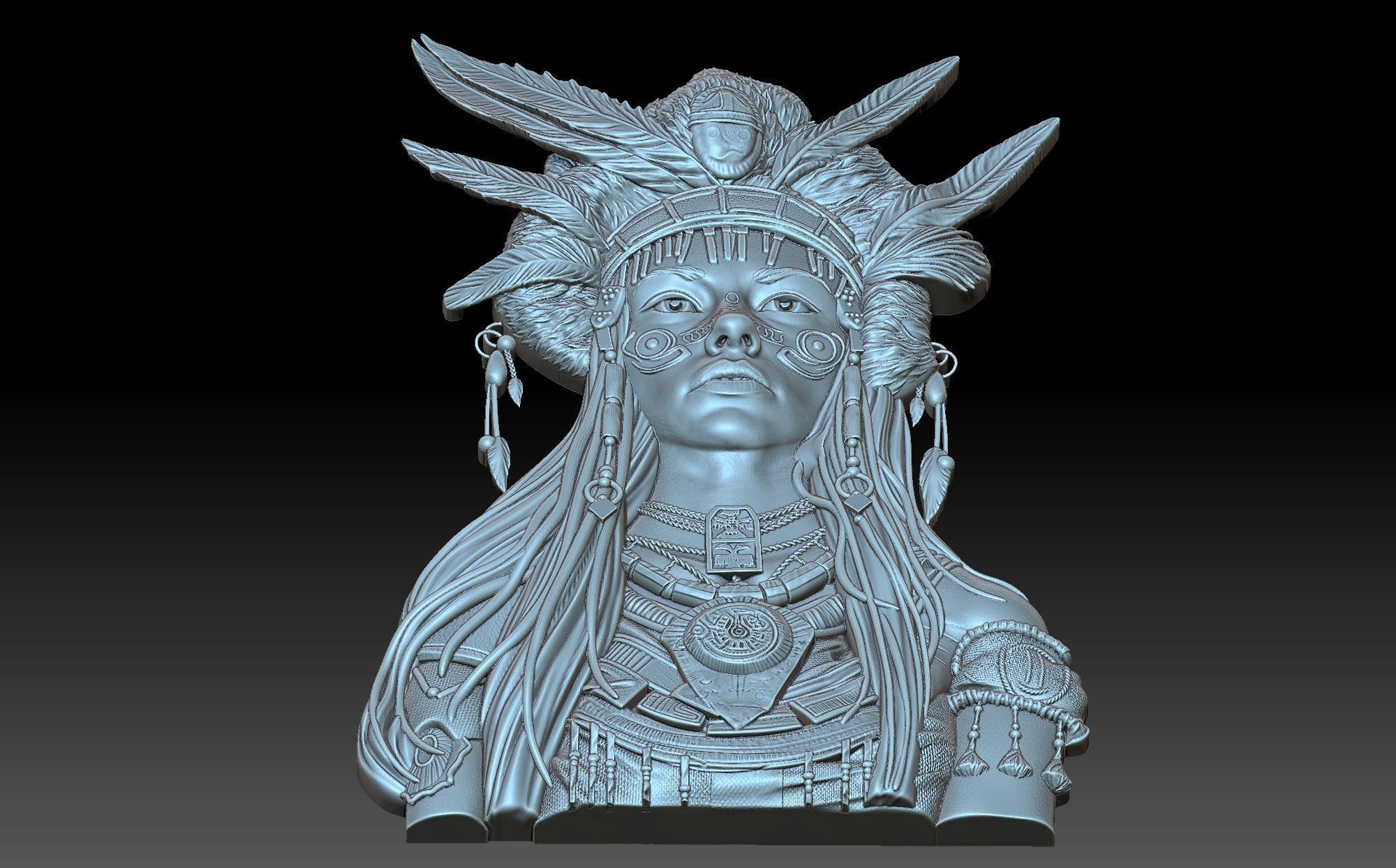 Indian Woman 3D print model_3