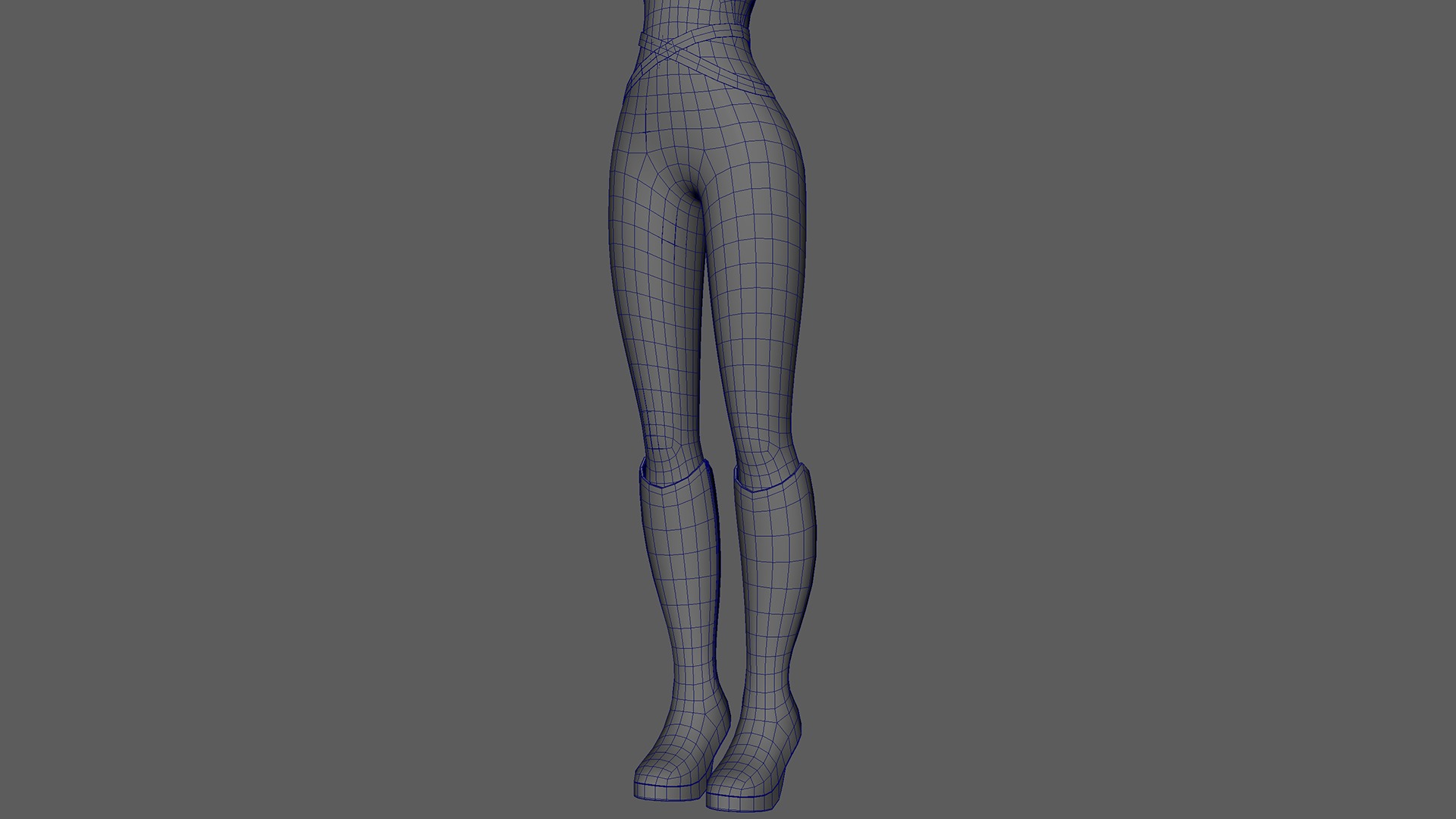 Semi-Realistic Warrior Girl Feng Huo With RIG Low-poly 3D model_12