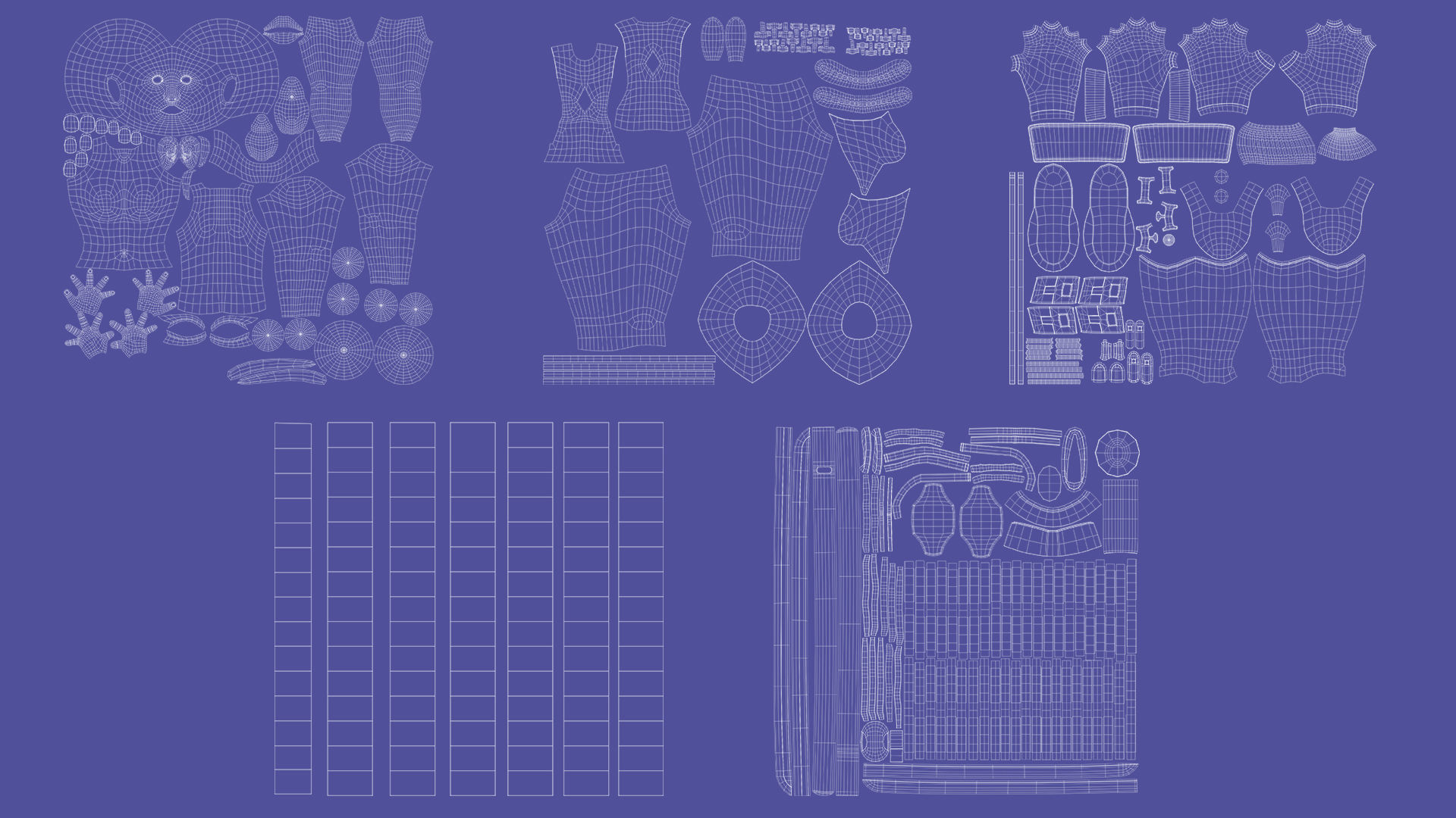 Semi-Realistic Warrior Girl Feng Huo With RIG Low-poly 3D model_15